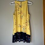 Charter Club  Yellow / Navy Blue Floral Halter Tank Top Size 1X Photo 1