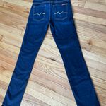 7 For All Mankind Kimmie Seven Premium Denim Legging skinny Dark Wash Distressed Relaxed raw slim Photo 6
