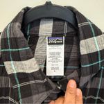 Patagonia Highlands Plaid Drawstring Shirt Dress Tunic Long Sleeve Women's Sz L Photo 4