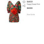 Gucci NWT  red floral shirt dress Photo 1