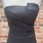 Romeo + Juliet Couture black satin cocktail dress with floral appliqué / NWOT Photo 1