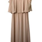 Show Me Your Mumu  Dusty Blush Crisp Caitlin Ruffle Maxi Bridesmaid Size Medium Photo 10