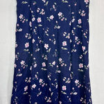 VTG TR Bentley Plus 24 Blue Pink Floral Midi Skirt Summer Resort Cottage Fairy Photo 0