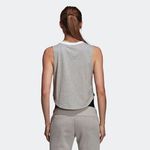 Adidas  Sport ID‎ Tank Top Grey/White CZ5668 Womens Size L Athletic Crop Photo 1