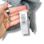 Adrianna Papell Grey Ribbed Cable Knit V-Neck Gold Button Sweater Cardigan Small Photo 6