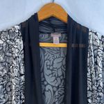 Chico's Easywear Silver Velvet Open Front Cardigan Dressy Cocktail Size 2-12/14 Photo 2