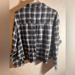 American Eagle Outfitters Plaid Button Down Shirt Blue Green loose fit boxy XL Photo 5