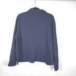 Talbots  Petites Navy Blue Knit Button Front Jacket Petite L Photo 2
