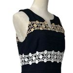 Katherine Kelly Sheath Dress Sleeveless Crochet Black Tan White Women’s Size 8 Photo 5