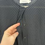 ALC Frank A.L.C. Black White Polka Dot 100% Silk Long Sleeve Mini Dress Size 4 Fit & Flare Photo 5