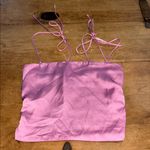 Urban Outfitters Woman’s Pink Crop Tie Shoulder Camisole Size XSmall Photo 0