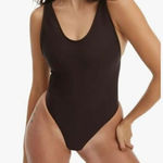 Good American Women’s Layout One Piece Swimsuit Chocolate Dark Brown M Medium 2 Photo 0
