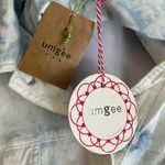 Umgee Tie Dye Boyfriend Button Down Shirt Blue White Photo 7