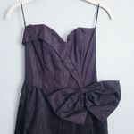 Gunne Sax  Vintage Black Big Bow Strapless Dress Photo 2