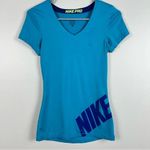 Nike 💙  Pro Blue Short‎ Sleeve Shirt Size XS Photo 1