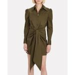 NEW Petersyn Womens XS‎ Agnes Shirt Dress Tie Front Puff Sleeve Black Gothic Photo 11