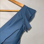 Swimsuit modest dress like NEW flutter sleeve cut out peek a boo small no tags Blue Photo 4