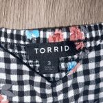 Torrid  Women’s Gingham Floral Babydoll Tank Top Flowy Blouse Pulse Size 3 3X Photo 3