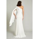 Tadashi Shoji  Columba‎ One Shoulder Gown Sequins Leaf Detail Formal Wear Size 10 Photo 12