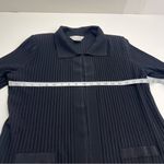 Misook  Open Front Cardigan Ribbed Womens Size Medium Black Long Sleeve Office‎ Photo 3