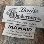 Vtg Mohair Wool Overcoat Plaid Single Breast Long Trench Pea Coat Fuzzy Sz 8 Tan Photo 1