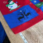 Gloria Vanderbilt Ugly Christmas Sweater Cardigan Medium  snowmen, stocking Color Photo 7
