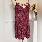 Forever 21 Bohemian Burgundy V-Neck Criss Cross Dress Photo 1