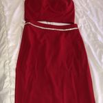 ENTRY Red Two Piece Rhinestone Set Size Small Photo 0