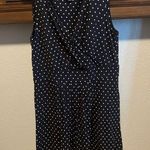 Elegant Black and White Polka Dot Dress Size L Photo 0