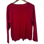 st. john's bay  Women 0X Red Long Sleeve Pullover Shirt Minimalist Light Academia Photo 2