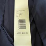 Parker NWT  Sleeveless Blouse Neck Bow Top Navy Size Large Office Work Brunch Photo 13