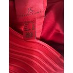 JS Collections Top Womens Size 8 Red Halter Neck Sleeveless Textured Chic Photo 3