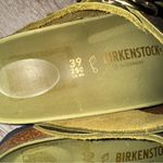 Birkenstock  Oiled Leather Olive Green Gizeh Big Buckle Sandal Size 38 NWT Photo 6