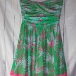 Juicy Couture Y2K Summer Palms Strapless Babydoll Mini Dress Size M Photo 0