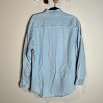 Vintage chambray embellished rhinestone cheetah button down shirt Size M Photo 4