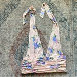 ZARA • floral halter neck ruched top NWOT• Size XL Photo 1