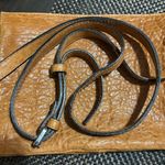 Maxon Collection Pebbled Genuine Leather Crossbody Purse made in Italy zipper Tan Photo 12