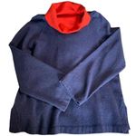 Isaac Mizrahi  for TARGET KNIT TOP NAVY BLUE RED CROPPED M Photo 1