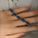 Lightweight Elegant Blue Bracelet 925 Photo 3