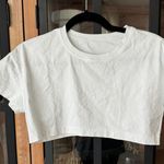 Alo Yoga  Made You Look cropped tee baby top crewneck logo short sleeve white Photo 3
