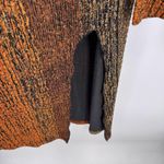 Amanda Smith Vintage Amanda Cardigan Womens XL Orange Brown Stripe Fall Open Front Side Slits Photo 5