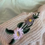 Mossimo Supply Co Light Pink Knitted Floral Embroidered Oversized Cardigan Size Extra Small Runs Large Photo 1