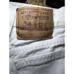 Levi's VTG 90s Shorts Juniors 9 912 Slim Fit White Cotton Denim Jorts Orange Tab Photo 4