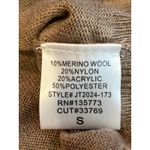 Olivaceous  NEW Small WOOL Blend Tan Brown Turtleneck Sweater Photo 5