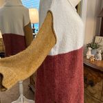 Sunday in Brooklyn  Colorblock Turtleneck Sweater - Cream, Rust, Mustard Photo 2