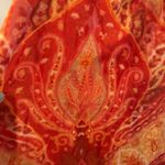 Lafayette 148 Floral Maxi Skirt size 10 L 100% Silk Oranges Red Photo 2