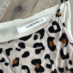 CARAMELA  size medium v neck tank top. Cheetah print Photo 1