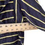 Free People Intimately  Size XS Navy Blue High Low Striped Blouse Tunic Photo 7