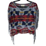 Denim & Supply Ralph Lauren RL Aztec Western Fringe Boxy Crop Top Medium Photo 0