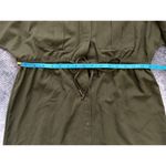 Bishop and Young Safari Olive Green Puff Sleeve Button Up Midi Dress - Small NWT Photo 9